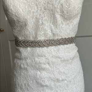 Rhinestone Beaded Bridal Belt | L